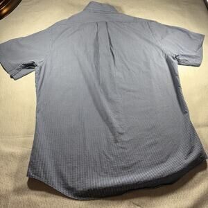 Men's Brooks Brothers 1818 Regent Gingham Button Down Short Sleeve Shirt Blue L
